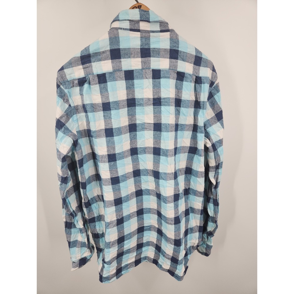 Noble Mount Mens Plaid Flannel Long Sleeve Button Up Shirt Size Large - Picture 6 of 6